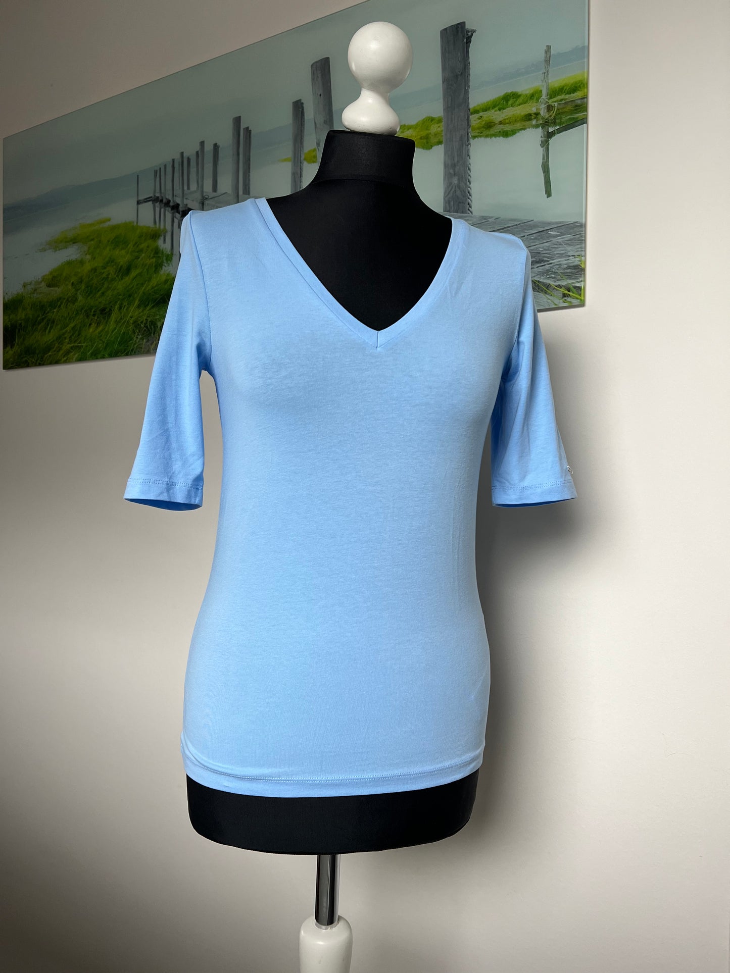 T-Shirt Tommy Hilfiger Jeans Hellblau V-Neck