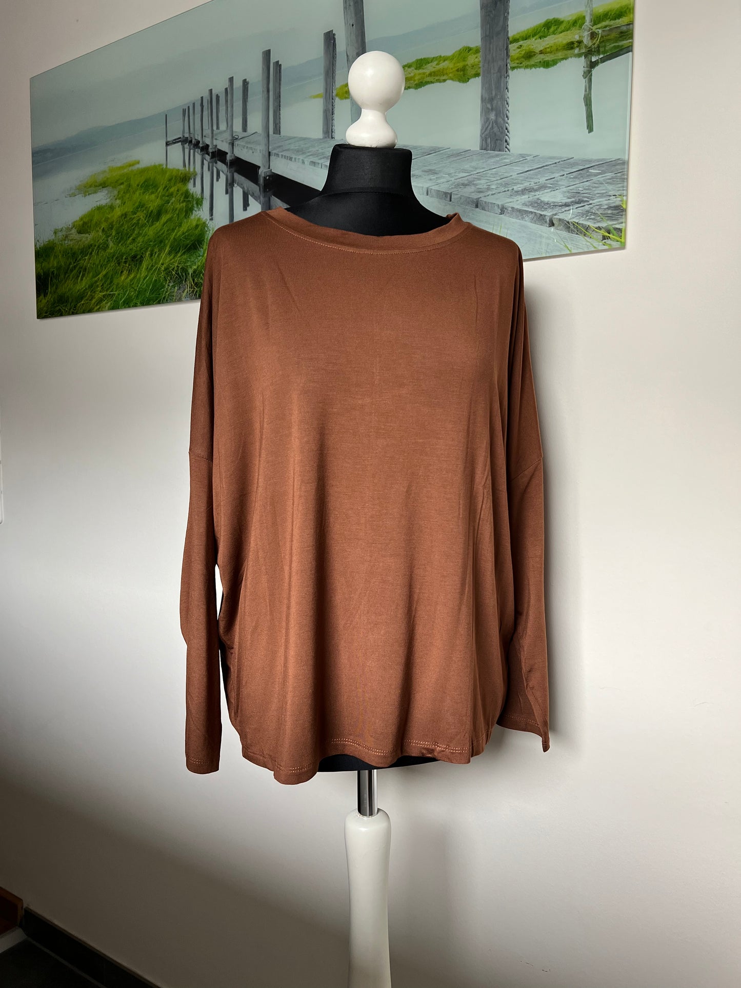 Basic Oversize Feinstrick Pulli