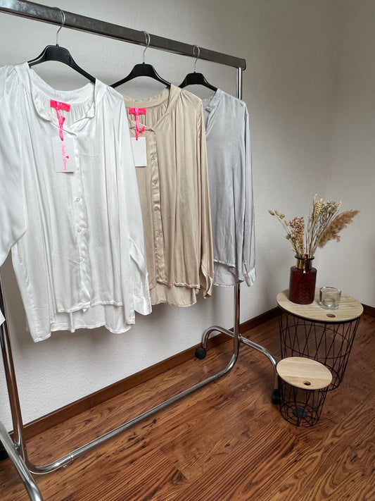 Edle leichte Seiden Mix Bluse
