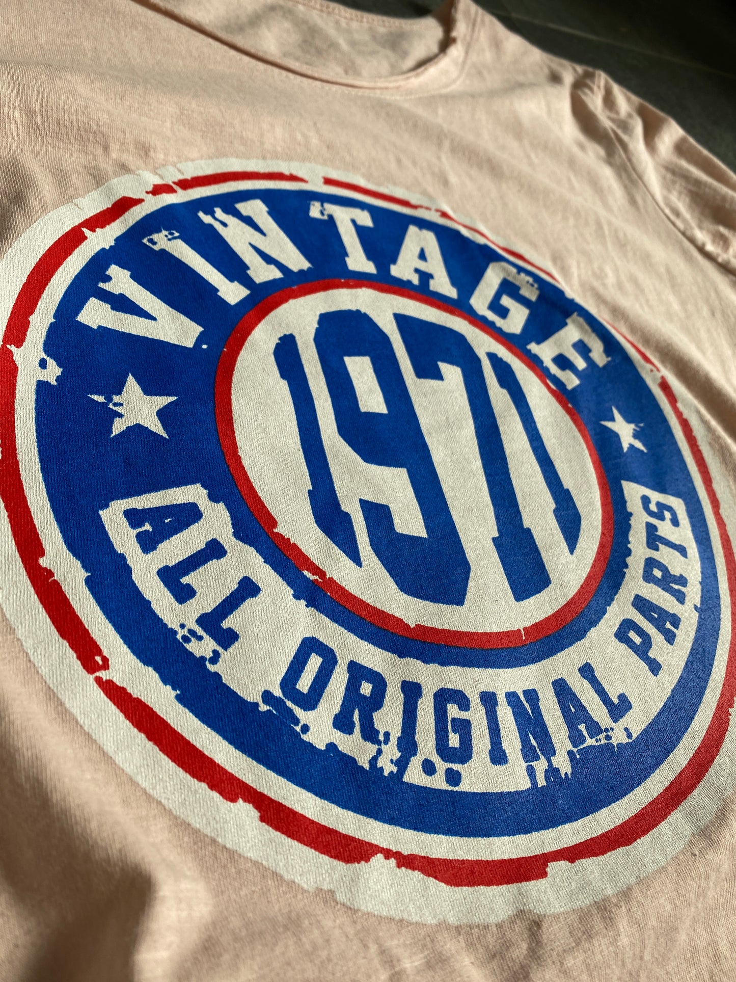 Vintage Damen Langarm Shirt „Vintage 1971“Rosé